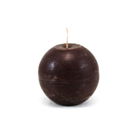 Candle ball ⌀ 8 cm, dark brown