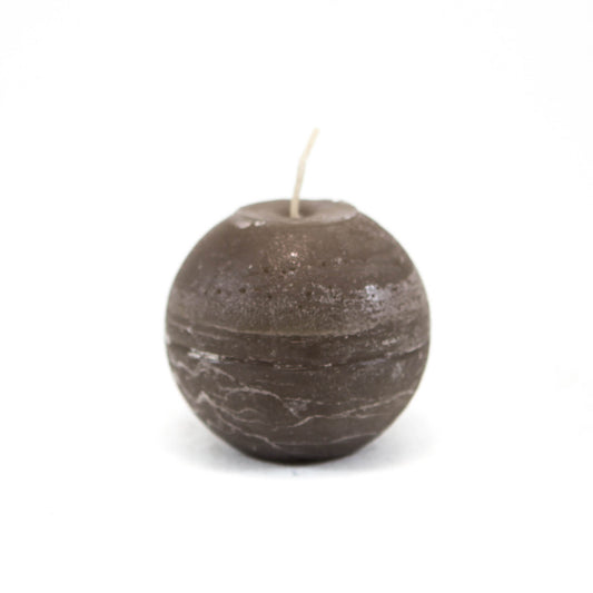 Candle ball ⌀ 8 cm, gray-brown