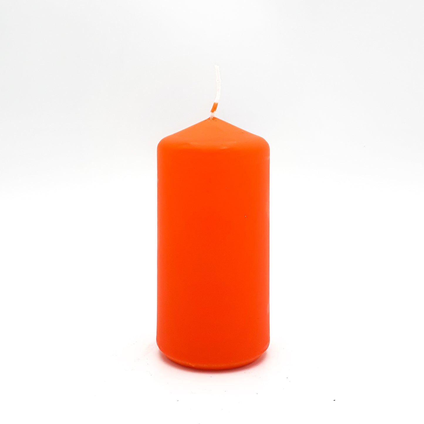 Свеча прессованная пудровая ⌀ 6х12 см, оранжевая