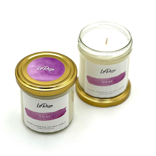 Soy wax candle "LeRose Lilac", 25h