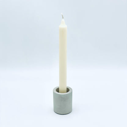 Universal glass candlestick for tea and taper candles, cylinder