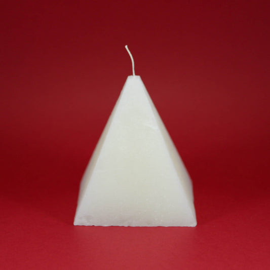 Candle pyramid, ⌀ 10x10 cm, beige