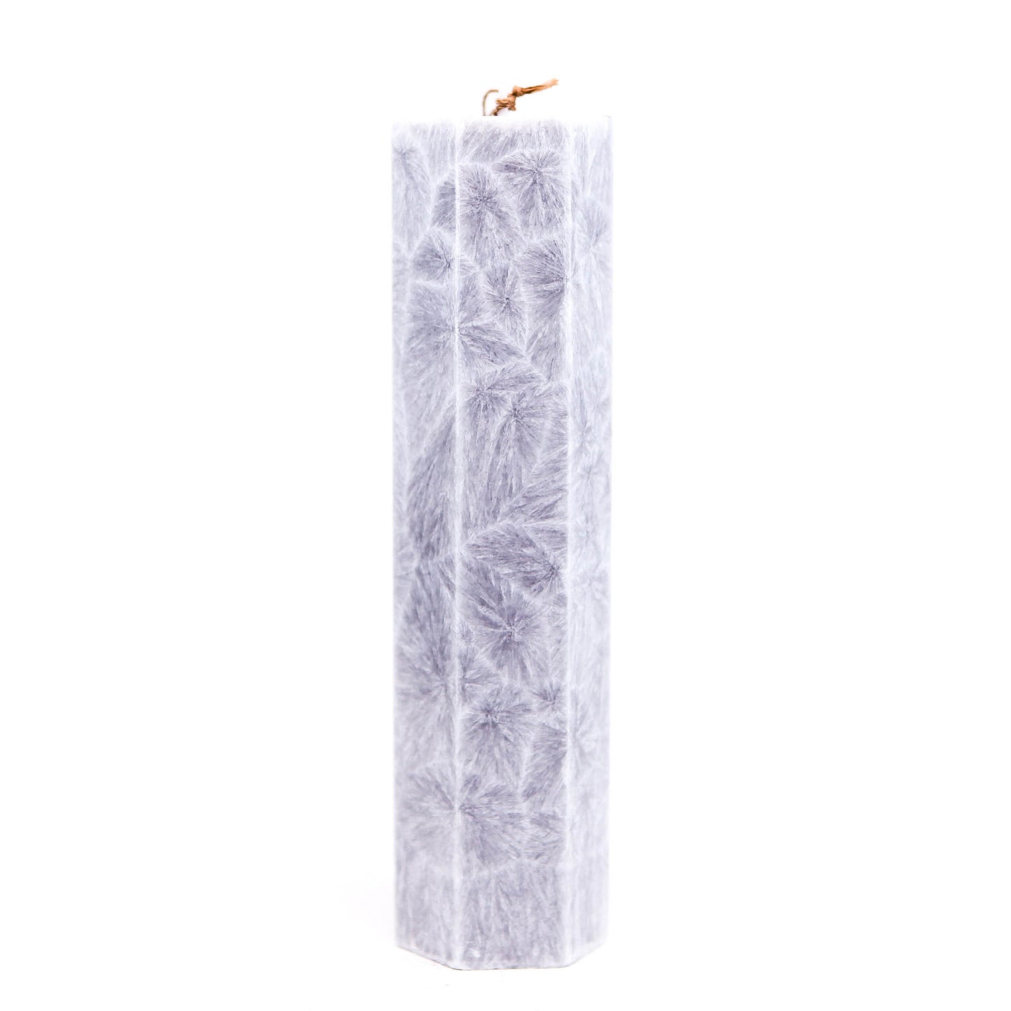 Kristālstearīna mežģīņsvece ⌀ 5x20 cm, gaiši lillā