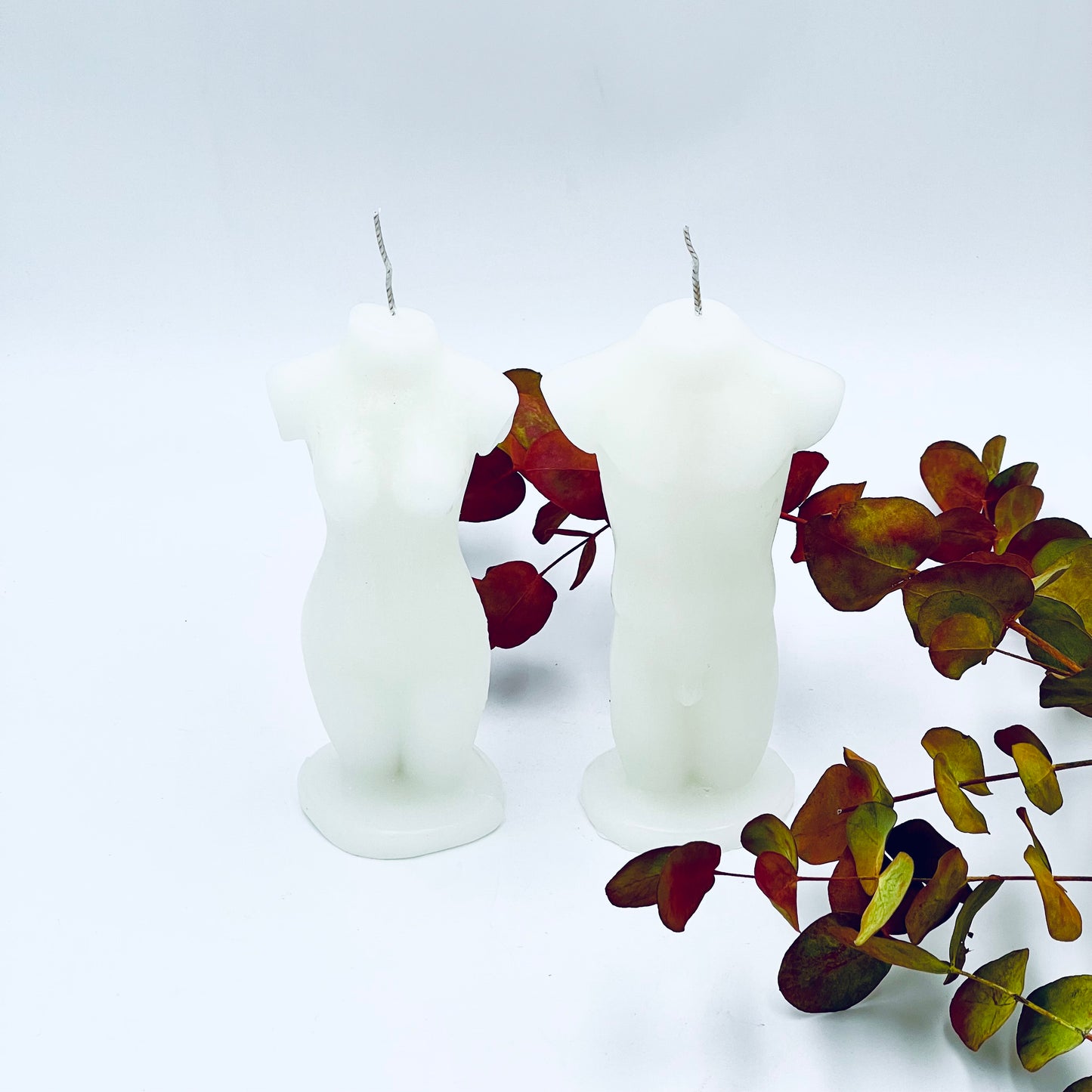 Набор дизайнерских свечей "Адамс и Ева", 6,8x15,6см, бежевый