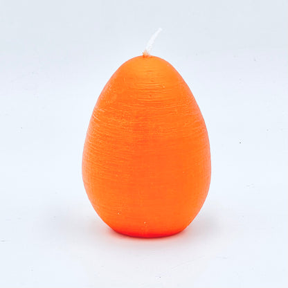 Дизайнерская свеча Пасхальное яйцо из соевого воска, оранжевая.