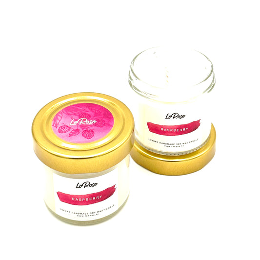 Soy wax candle "Le Rose" - "Raspberry", 25h
