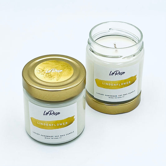 Soy wax candle "LeRose" Lindenflower, 50 h