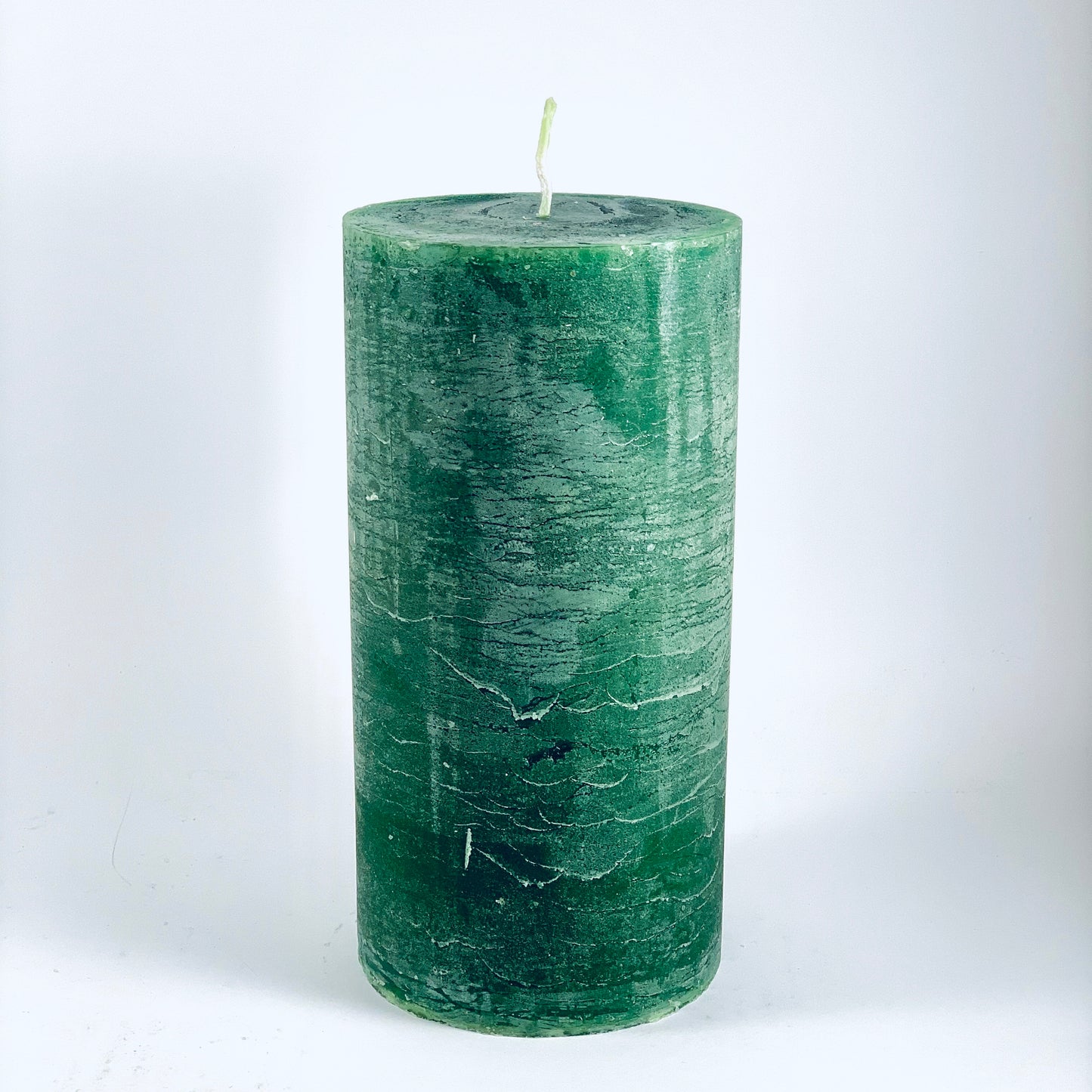 Svece cilindrs ⌀ 10x20 cm ar vienu dakti, tumši zaļa