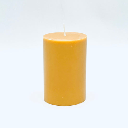 Stearin lace candle, ⌀ 6x9 cm, beige