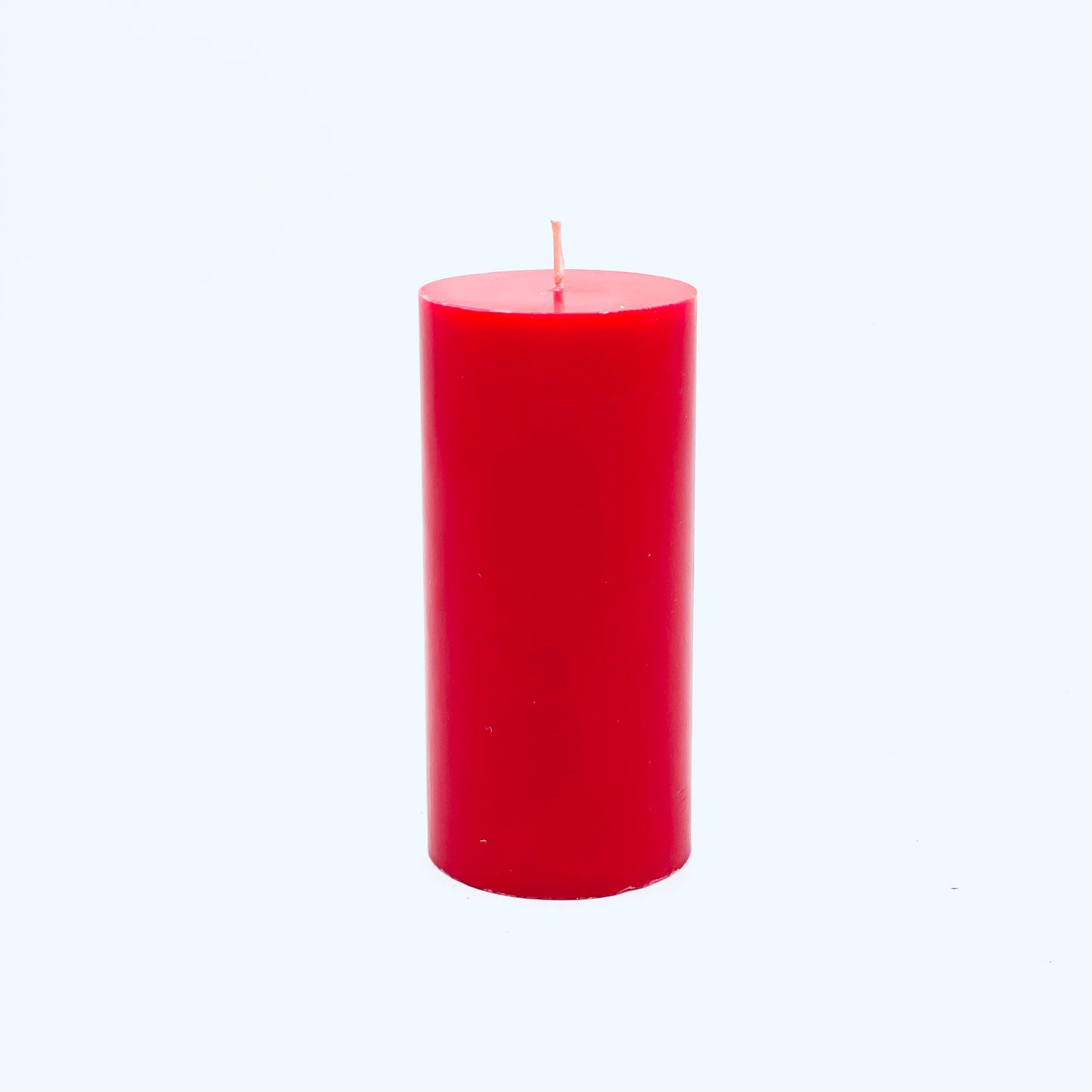 Stearin lace candle, 7x15 cm, red