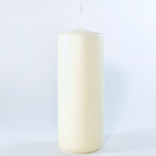 Pulverspiestā svece ⌀ 6x15 cm, bēša
