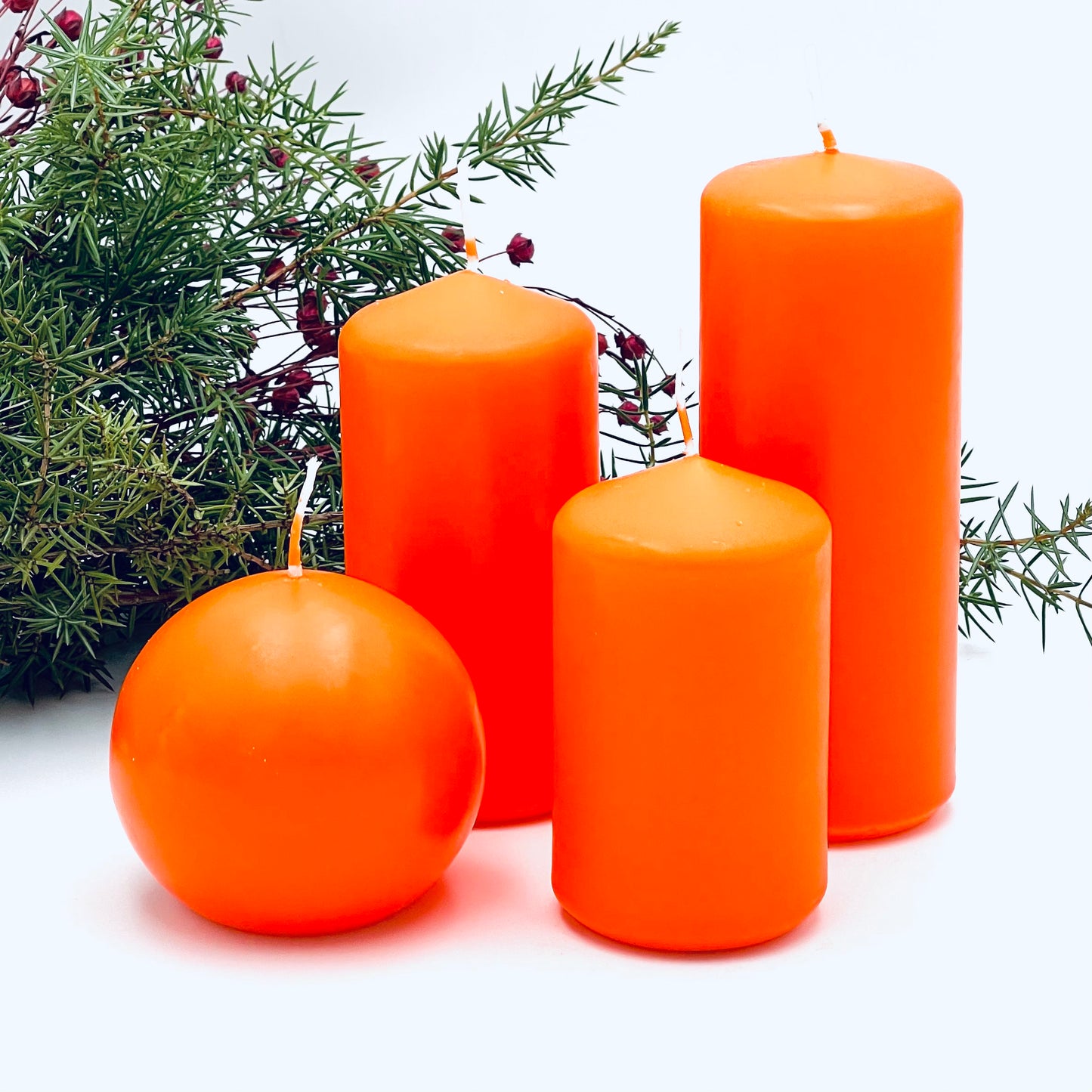Advent candle set "Orange"