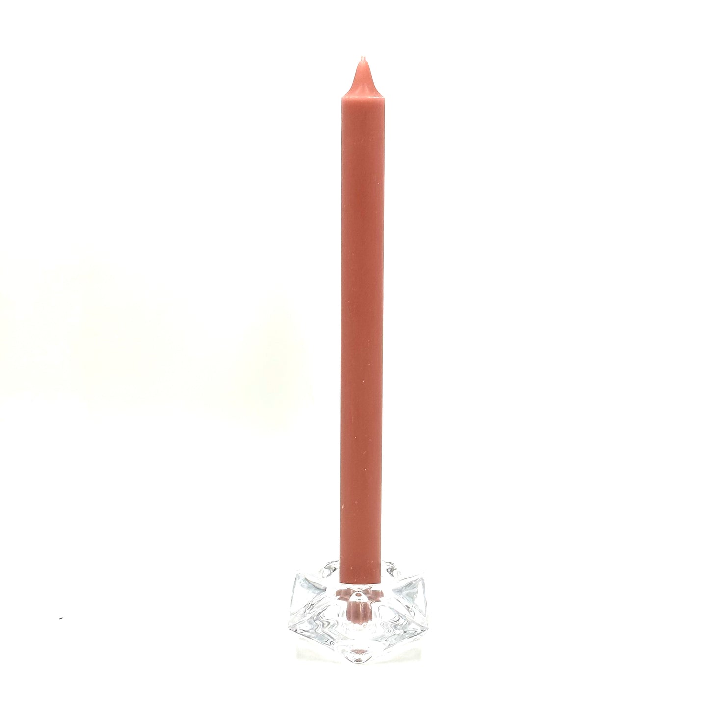 Настольная свеча ⌀ 2x28 см, красно-коричневая