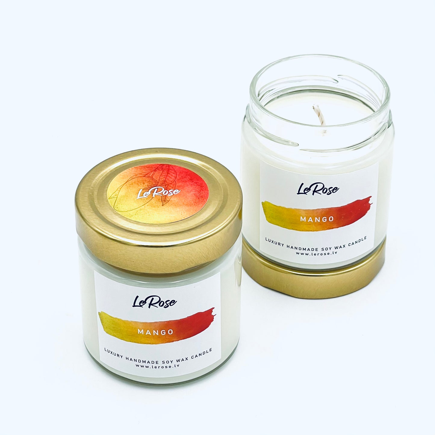 Soy wax candle "LeRose" Mango, 50 h