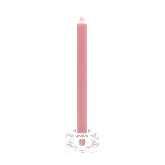 Galda svece ⌀ 2x28 maigi rozā