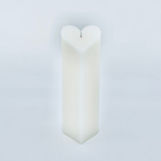Design candle "Heart", white, 21x6.5x6