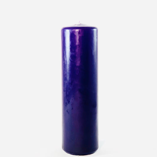 Свеча прессованная порошковая ⌀ 6х20 см, темно-фиолетовая