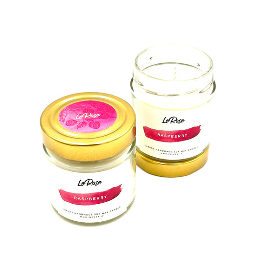 Soy wax candle "Le Rose" - "Raspberry", 40h