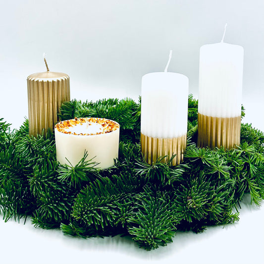 Advent candle set "Golden touch"