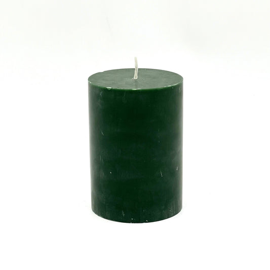 White stearin candle, ⌀ 6.5x15 cm
