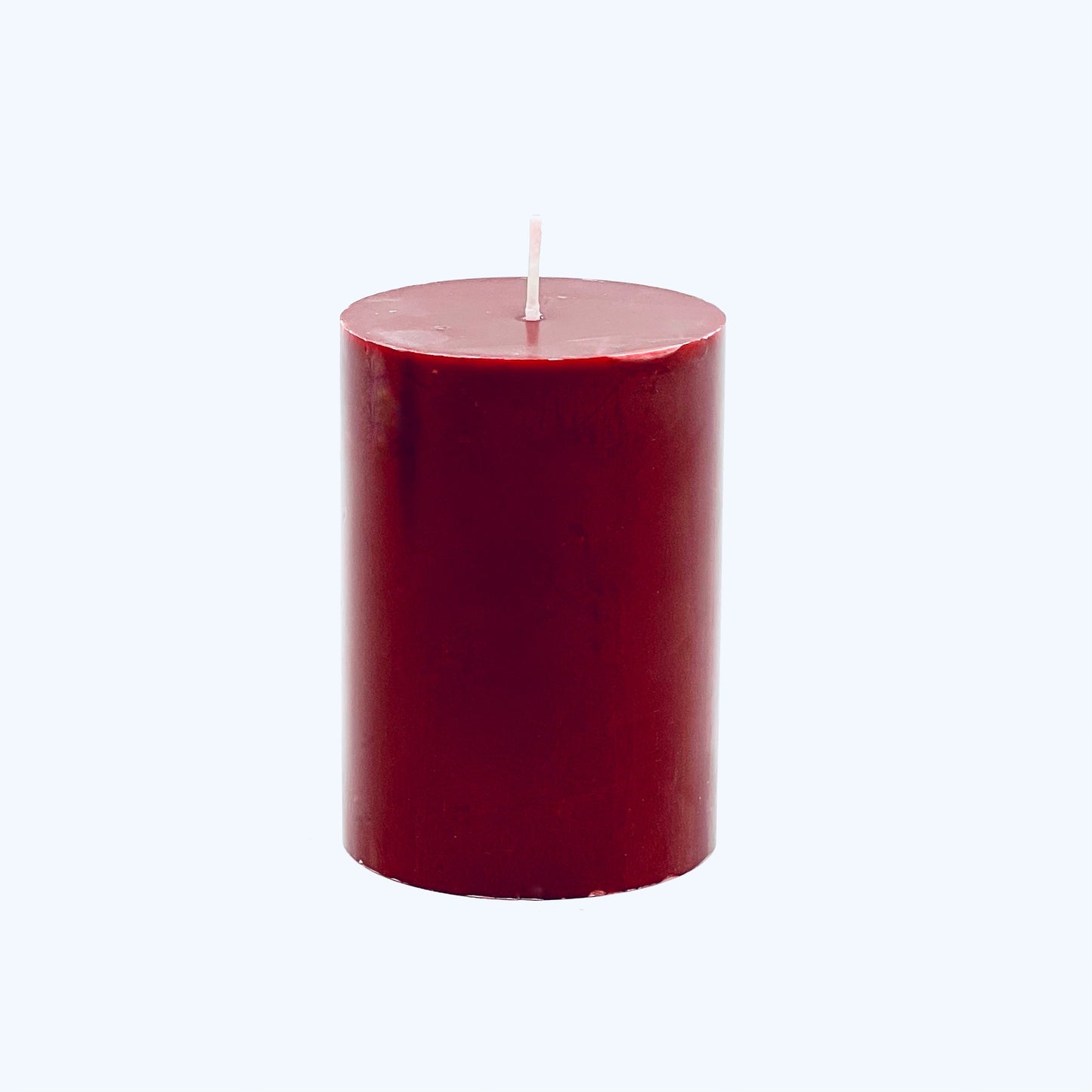 Stearin lace candle, ⌀ 7x10 cm, dark red