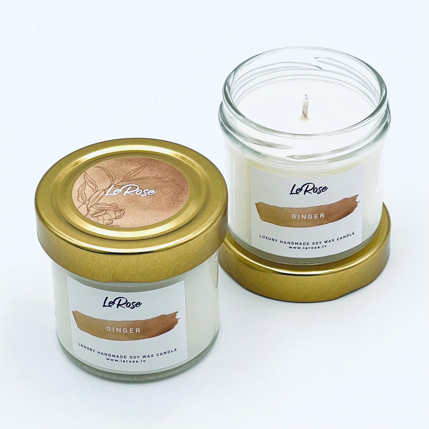 Soy wax candle "LeRose" Ginger, 25 h