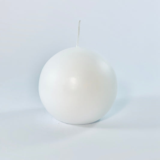 Прессованный шар-свеча, ⌀ 8 см, белый