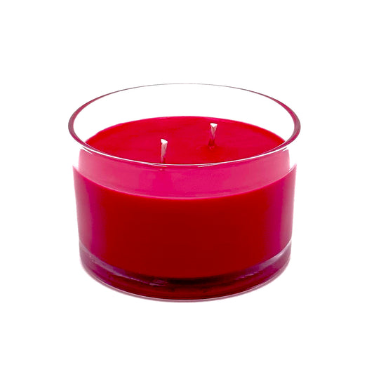 Soy wax candle "Love" in a glass container, with two burners, ⌀ 11x8 cm