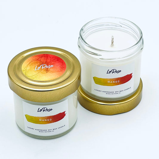 Soy wax candle "LeRose" Mango, 25 h