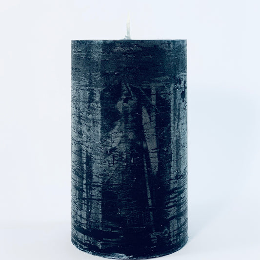 Candle cylinder ⌀ 7x12 cm, black