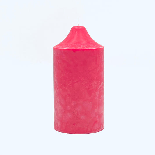 Stearin candle "PillarLux", red, 10x20 cm