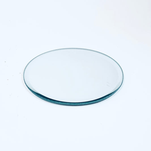 Glass candle pad, mirror surface, ⌀ 10 x 0,3 cm