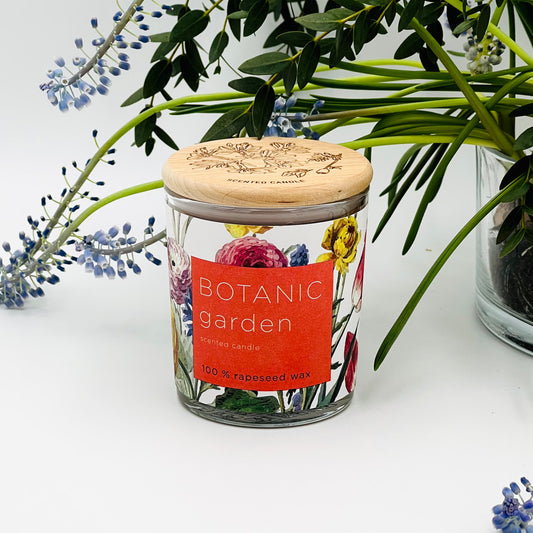 "BOTANIC" series 100% rapeseed wax candle "GARDEN" with flower aroma