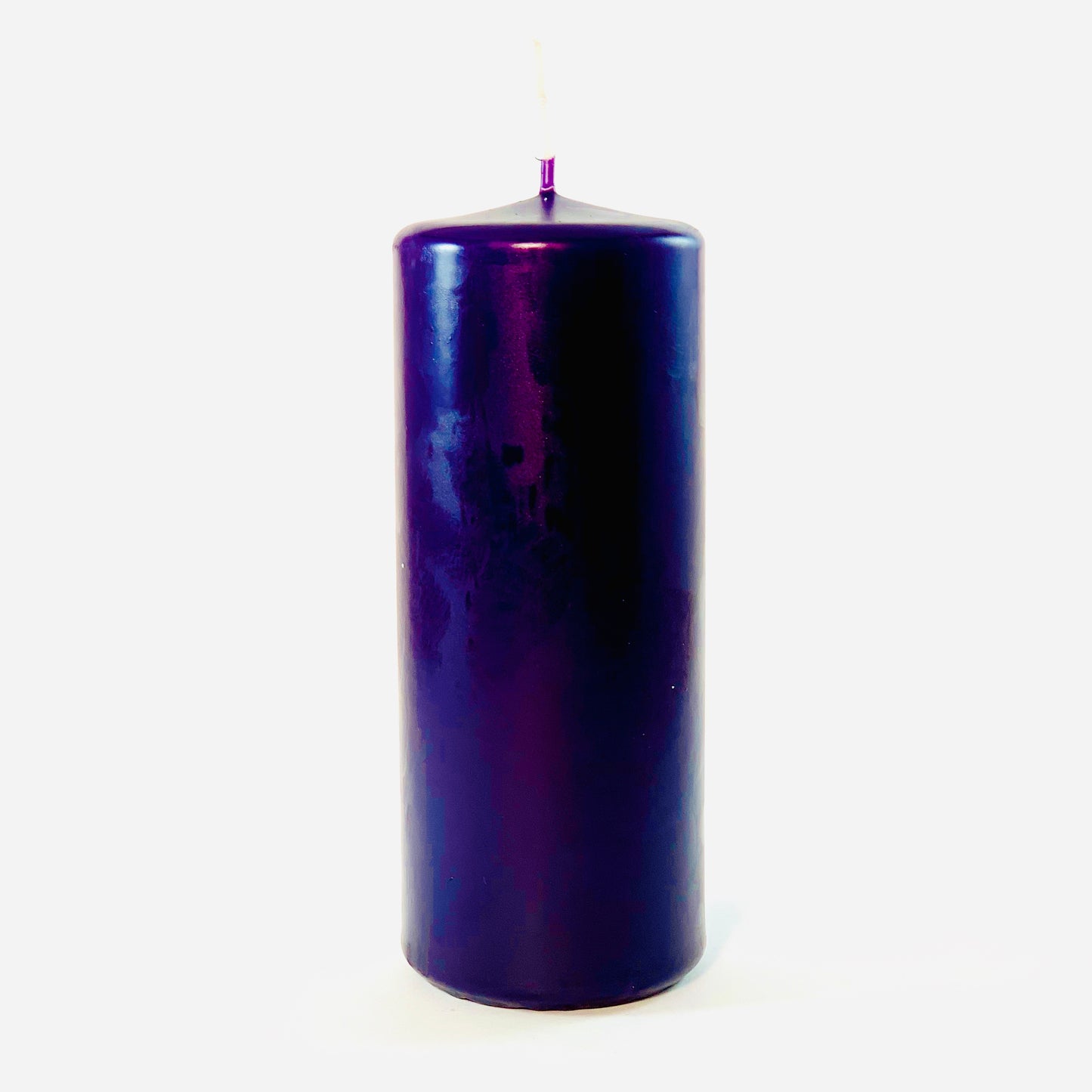 Свеча прессованная порошковая ⌀ 6х15 см, темно-фиолетовая