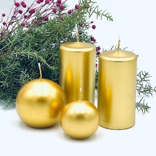 Advent candle set "Golden Gloss"