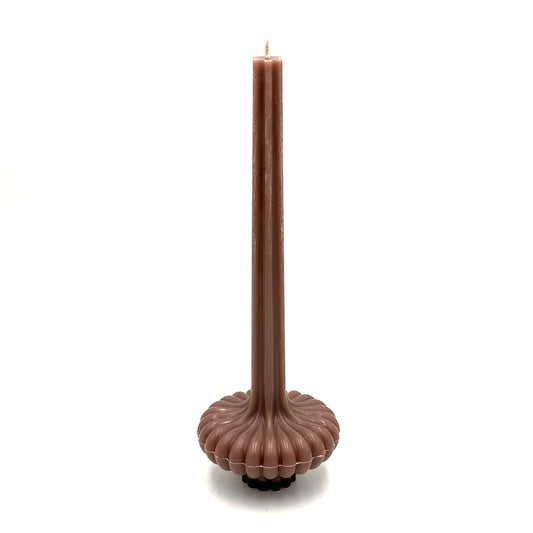 Design candle "Flamingo", brown