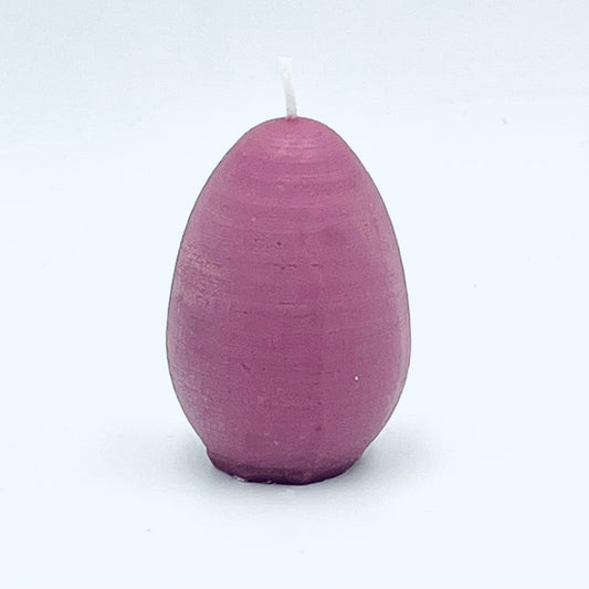Дизайнерская свеча Пасхальное яйцо из соевого воска, состаренный розовый