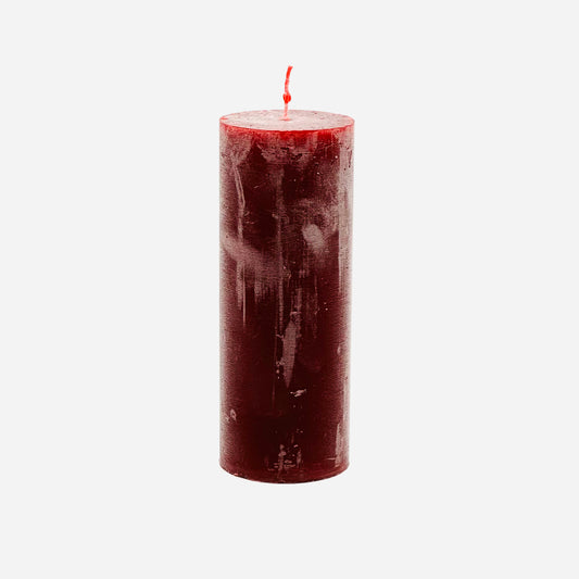 Свеча-цилиндр ⌀ 6х15,5 см, красная (бордовая)