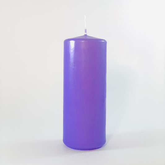 Порошковая свеча ⌀ 7x14 см, светло-лиловая