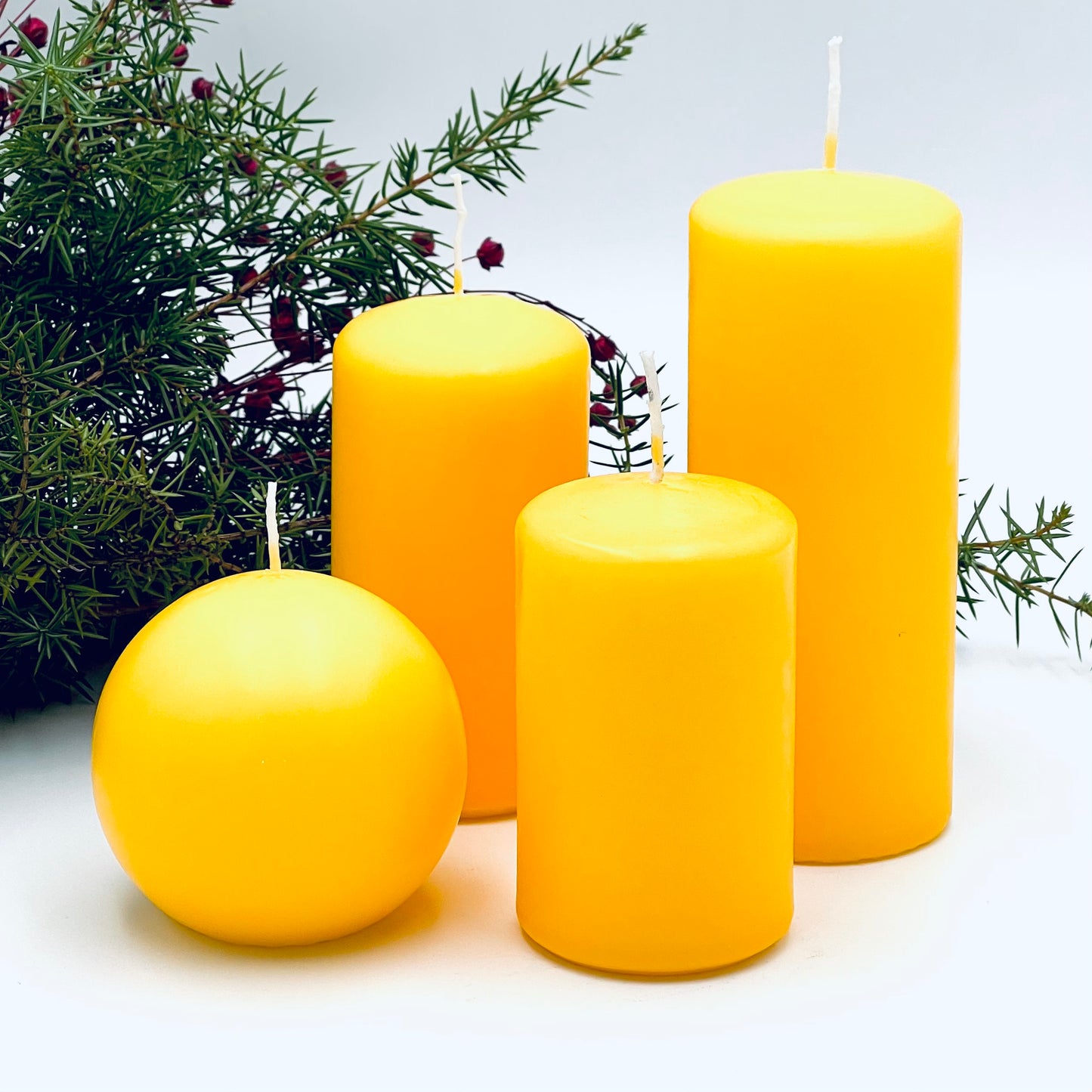 Advent candle set "Yellow"