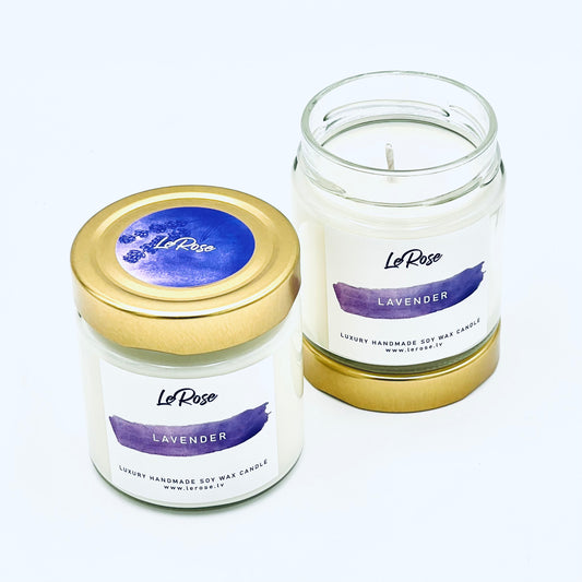 Soy wax candle "LeRose" Lavender, 40 h