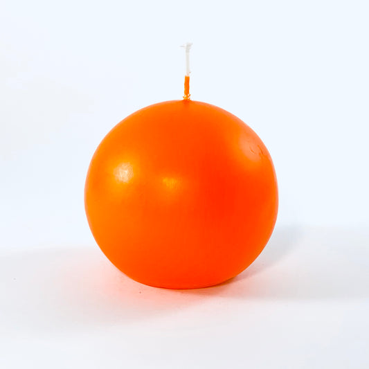 Powderpressed candle ball ⌀ 8 cm, orange