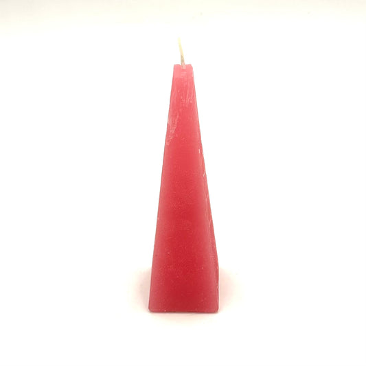 Rustic candle "Pyramid" 4x4x16cm