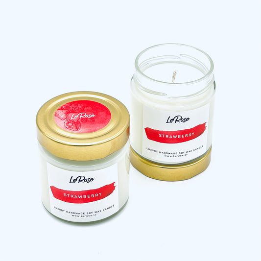 Soy wax candle "LeRose" Strawberry, 40 h