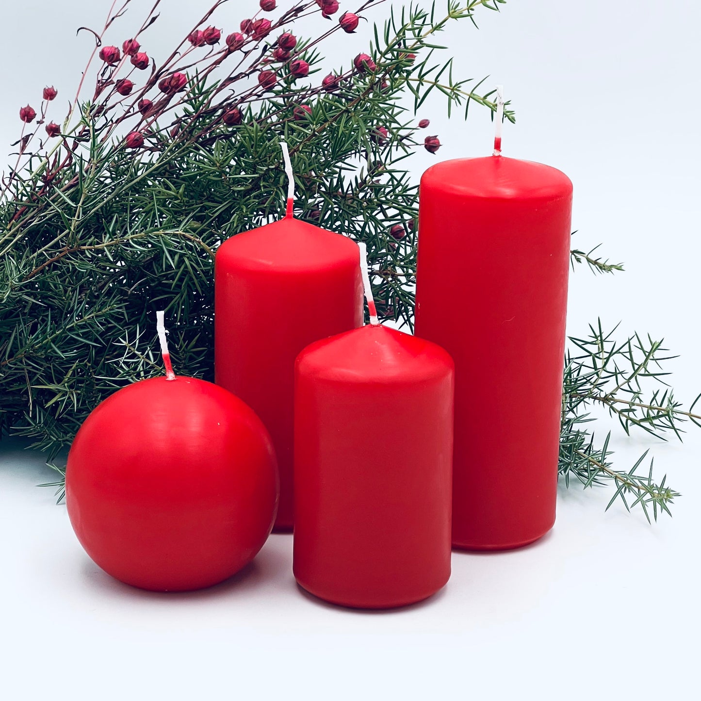 Advent candle set "Red"