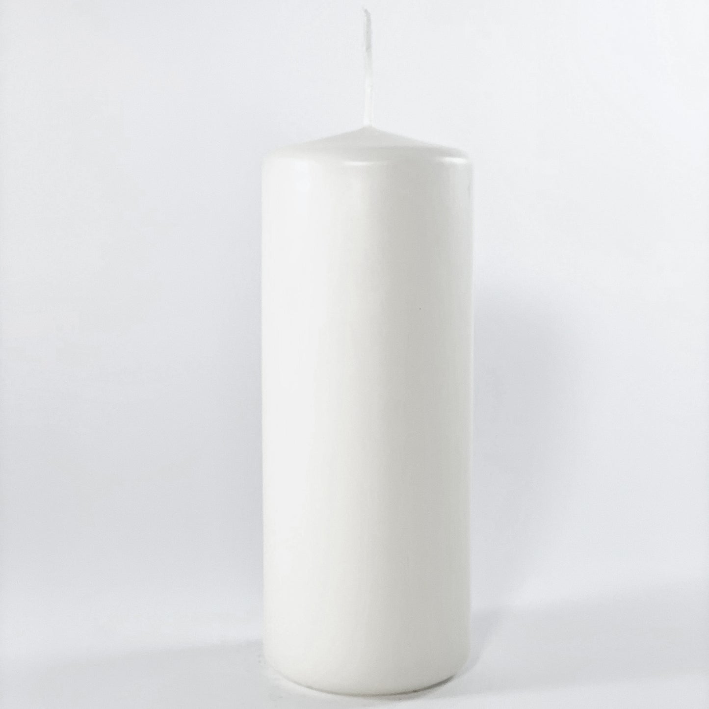 Powderpressed candle ⌀ 6x15 cm, white
