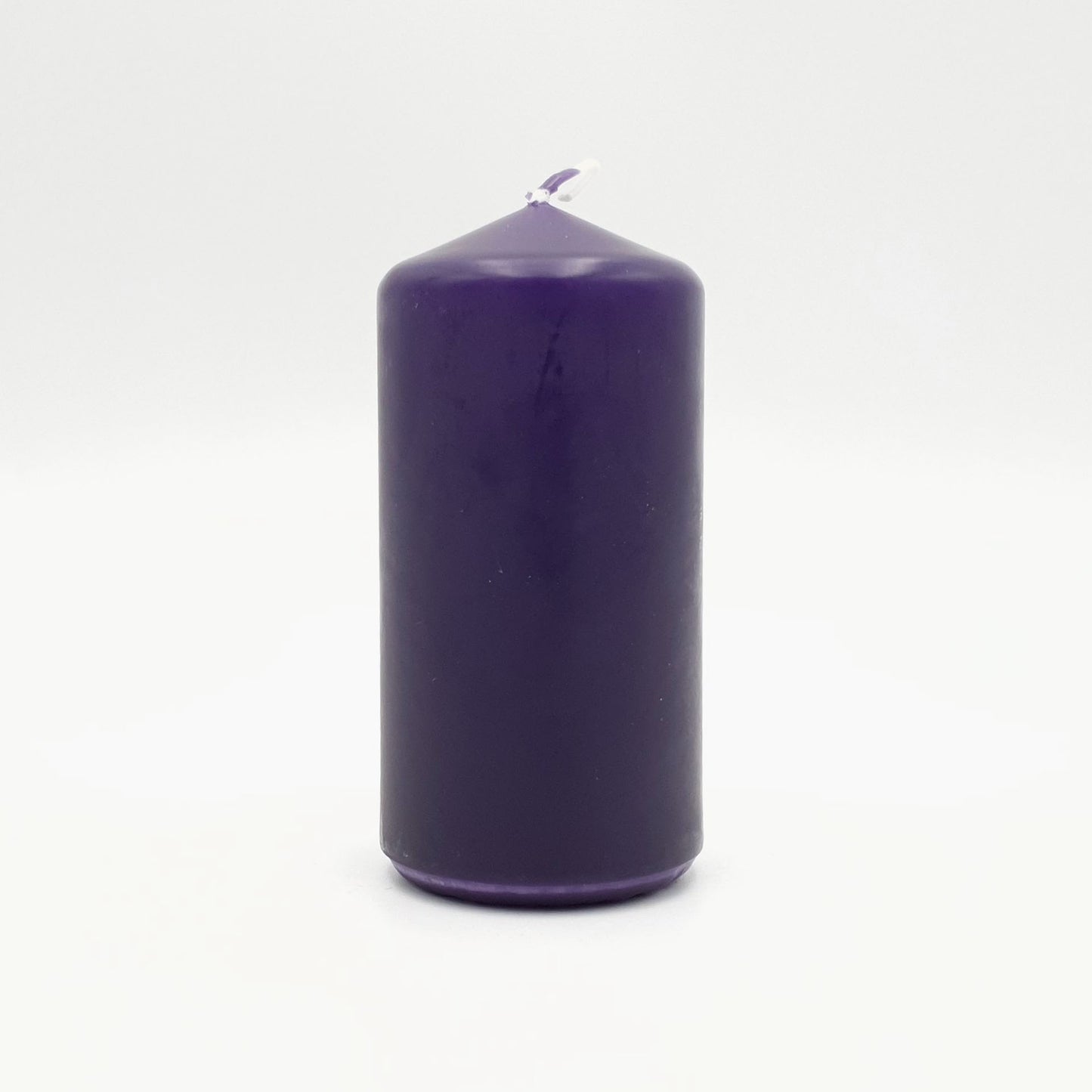 Свеча прессованная порошковая ⌀ 6х12 см, темно-фиолетовая
