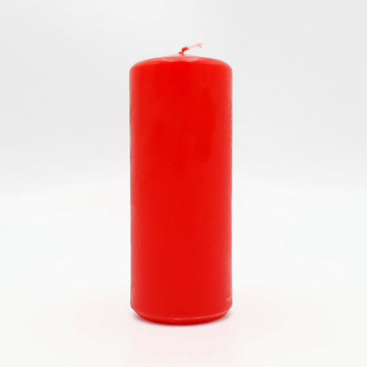 Pulverspiestā svece ⌀ 6x15 cm, sarkana