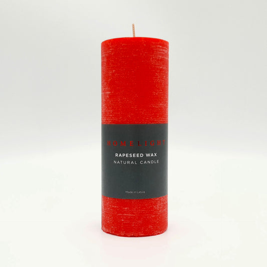 Rapeseed wax candle ⌀ 6x16 cm, red