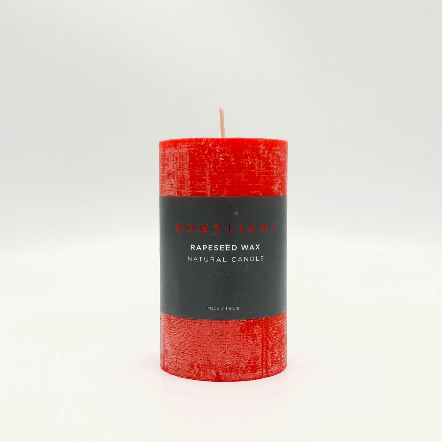 Rapeseed wax candle ⌀ 7x12 cm, red